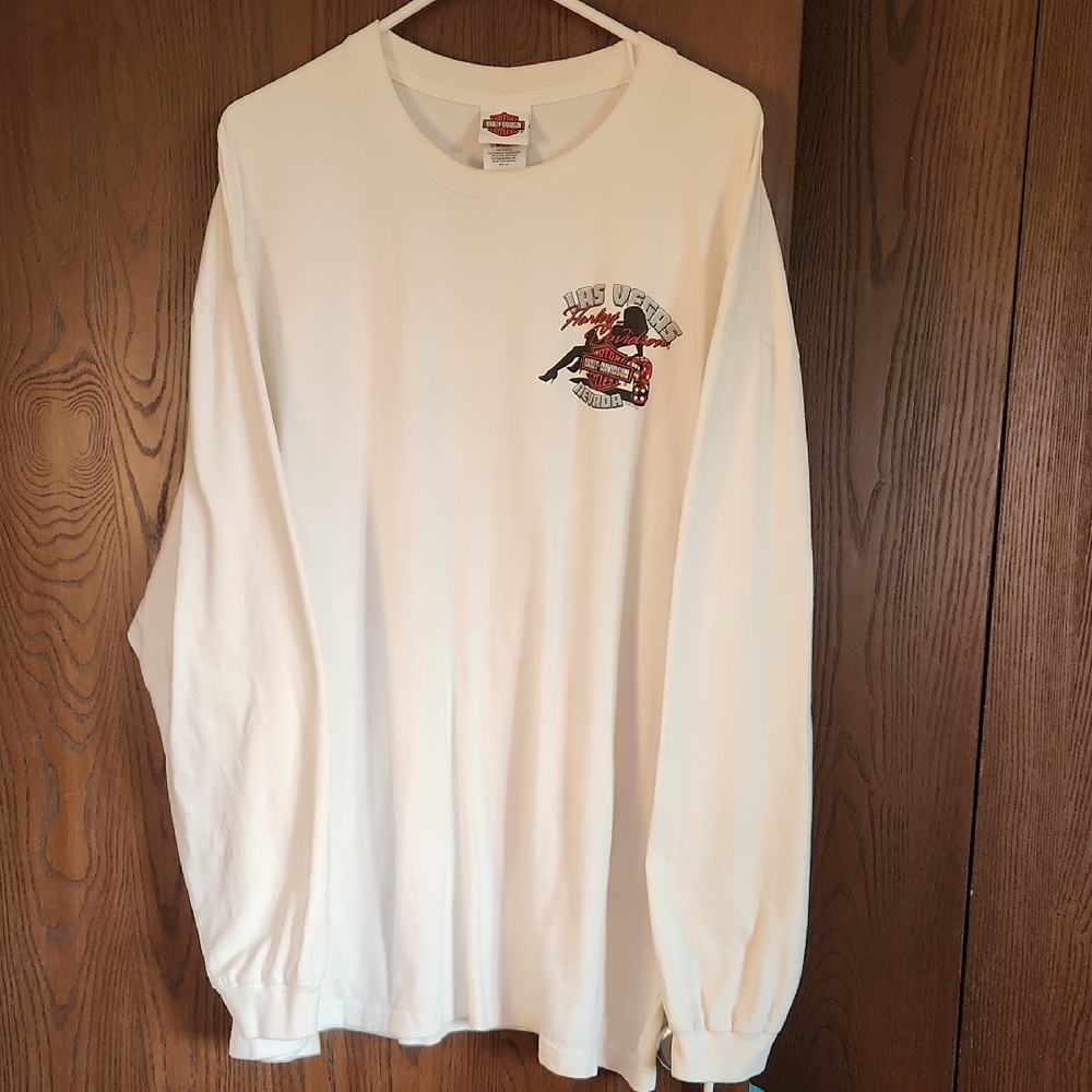 Harley-Davidson White Long Sleeve Tee with Graphic